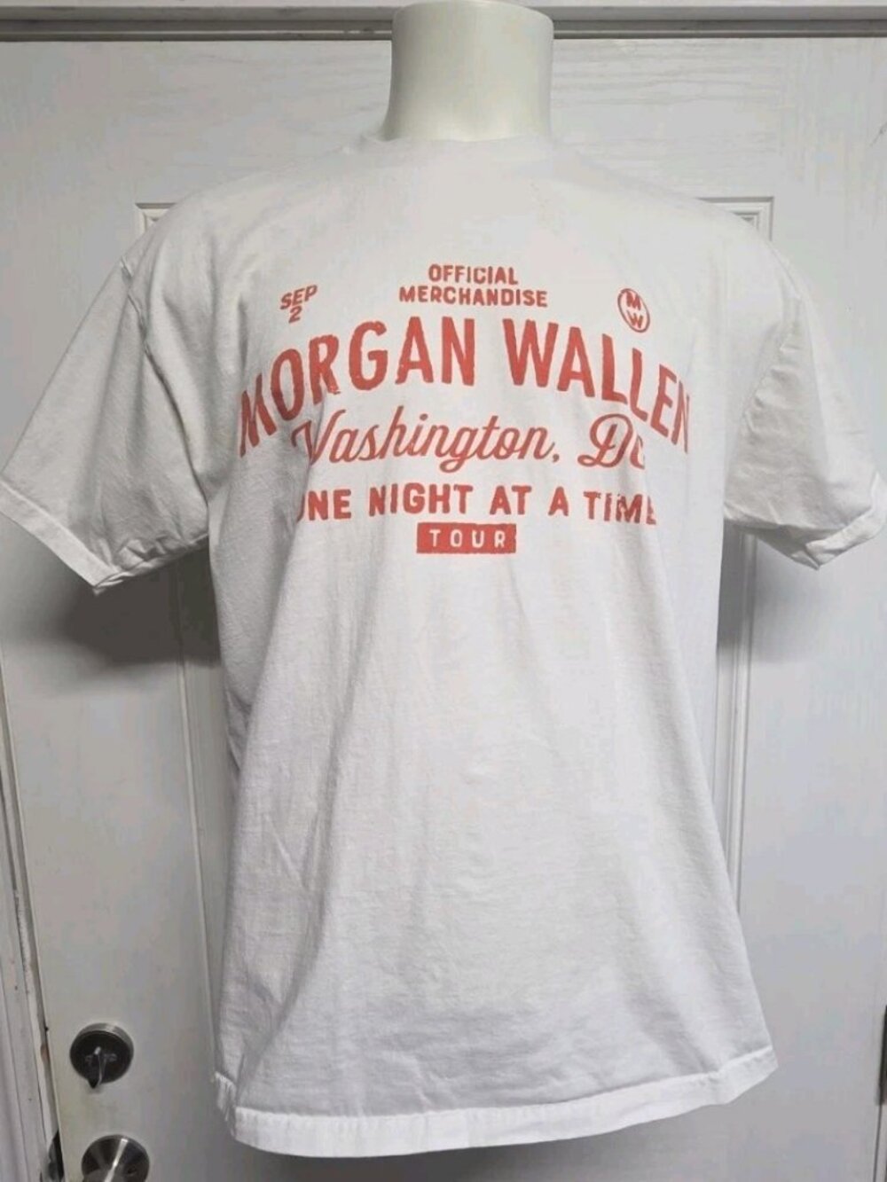 Morgan Wallen One Thing At A Time Tour T-shirt Size XL White Official Merch